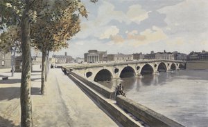 Toulouse, Pont-Neuf, Udsigt taget opstrøms på venstre bred af Garonne af French Photographer