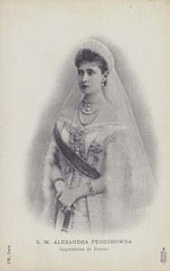 Tsarina Alexandra af Rusland (s/h foto) af French Photographer