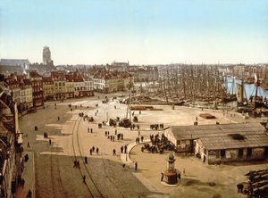 Udsigt over Dunkirk Port, 1890-1900 af French Photographer