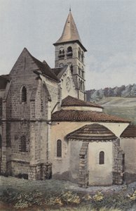 Vignory, Kirke, Apsis og S tværskib af French Photographer