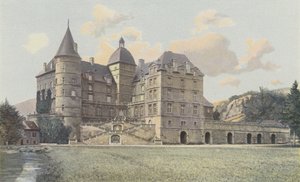 Vizille, Chateau de Lesdiguieres, Udsigt over parken af French Photographer