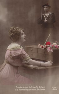 Mens du kæmper, hvisker jeg dit navn (tonet billede) af French Photographer