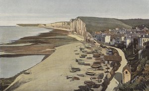 Yport, generel udsigt over stranden af French Photographer