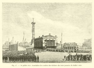 28. juli 1840, oversættelse af asken fra ofrene fra de tre dage i juli 1830 af French School