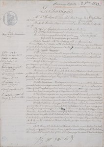 2. kontraktdokument vedrørende La Comedie Humaine mellem Honore de Balzac (1799-1850) og Hetzel, Paulin, Dubochet og udgiveren Charles Furne, 2. oktober 1841 af French School