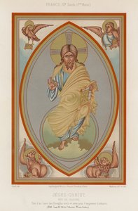 En skildring af Jesus Kristus fra det 9. århundrede af French School