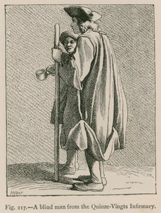 En blind mand fra Quinze-Vingts sygehus af French School