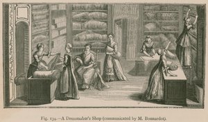 A Dressmakers Shop (meddelt af M. Bonnardot) af French School