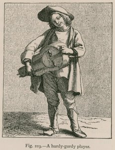 En Hurdy-Gurdy-spiller af French School