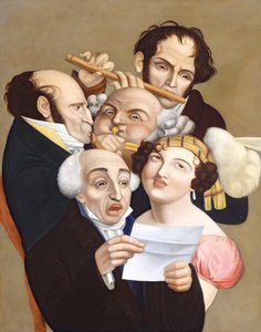 En musikalsk gruppe, ca. 1830 af French School