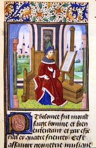En filosof, muligvis Pilofounce, fra Histoire des Philosophes, slutningen af det 15. århundrede (vellum) af French School