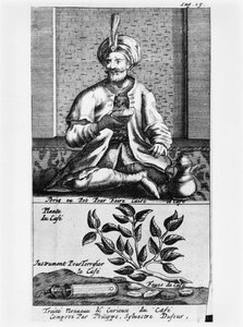A Pot for Making Coffee, illustration fra New and Curious Treatise on Coffee, Tea and Chocolate af Philippe Sylvestre Dufour, La Haye, udgivet 1693 af French School