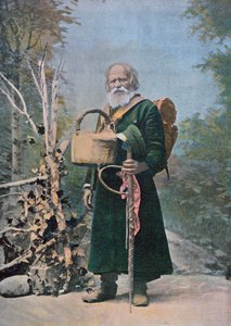 En russisk pilgrim, begyndelsen af det tyvende århundrede (efter et farvefoto) af French School