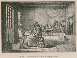 En Skolemester, efter en Radering af Boissieu af French School