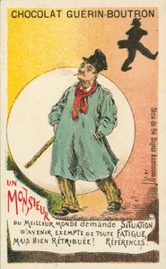 En herre, der søger godt betalt let arbejde (litho) af French School