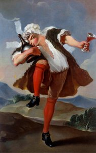 Ein gutes Flaschenweinhändler-Schild. Anonymes Gemälde um 1760. Paris, Musée Carnavalet