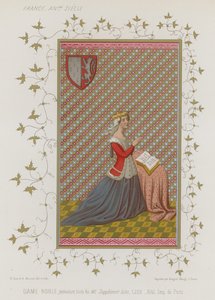 En adelig kvinde i bøn af French School