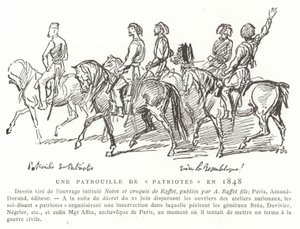 En patrulje af patrioter, Frankrig, 1848 af French School