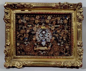 Et relikvieskrin indeholdende relikvier fra Saint Euphrosyne (d.1173) af French School