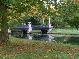 Udsigt over broen English Gardens, Le Pont des Grandes Homms af French School