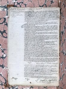 Beretning om konfrontationen mellem Comtesse de la Motte og Cagliostro under retssagen vedrørende Queens-halskæden, 24. maj 1786 af French School