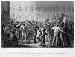 Vedtagelse af det trefarvede flag på rådhuset (27. februar af French School