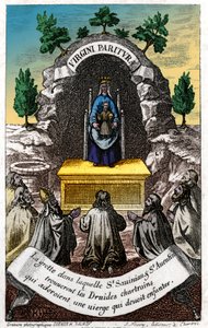 Tilbedelse af Jomfru Maria. (gravering, ca. 1850) af French School