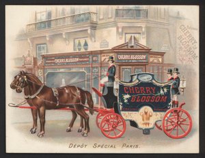 Annonce for Cherry Blossom parfume (chromolitho) af French School