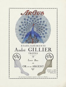 Annonce for Etablissements Andre Gillier, pub 1924 (stencilprint) af French School