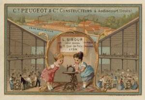 Annonce for Peugeot symaskiner af French School