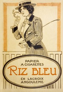 Annonce for Riz Bleu cigaretter af French School