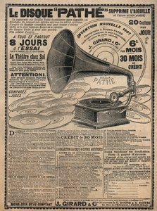 Reklame for fonografer "" Pathe"" 1907 - Le disque pathe - af French School