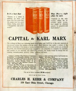 Annoncering for salg af Karl Marx