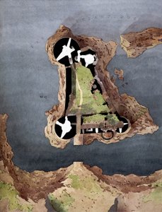 Luftfoto af øen Yeu (Ile-d