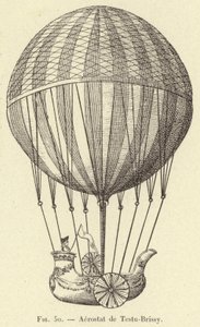 Aerostat de Testu-Brissy (gravering) af French School