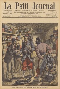 Agentur for desertører fra den franske fremmedlegion i Algeriet (farve litho) af French School