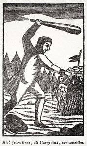 Ah! Jeg har jer slyngler, siger Gargantua af French School