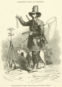 Albert de la Marmora på rejse (gravering) af French School