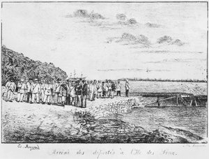 Album af Isle of Pines, Ankomst af de deporterede, 1877 af French School