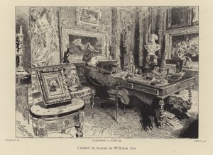 Alexandre Dumas den Yngre i sit arbejdsværelse af French School