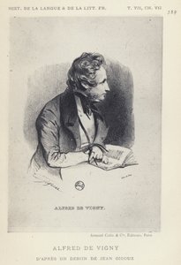 Alfred De Vigny (litho) af French School