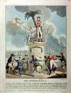 Allegory of the Peace of Amiens, 1802 (farvegravering) af French School