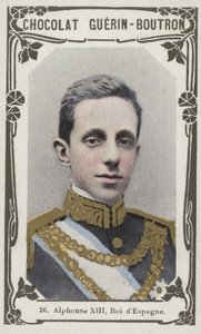 Alphonse XIII, Roi dEspagne (farvet foto) af French School