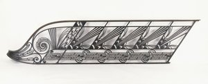 En art deco-trappebalustrade designet af Delion, ca. 1920