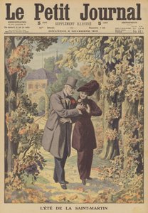 En indisk sommer (farve litho) af French School