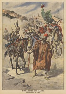 Anarki i Marokko (farve litho) af French School