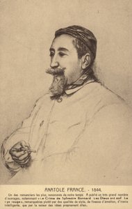 Anatole France (1844-1924), fransk digter, journalist og romanforfatter (litografi) af French School