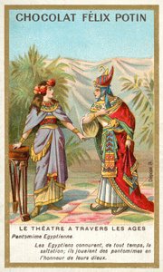 Gammel egyptisk pantomime (chromolitho) af French School
