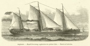 Angleterre, Royal-Sovereign, application du systeme Coles (gravering) af French School