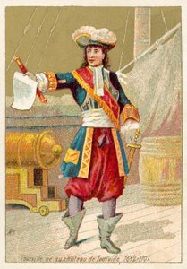Anne Hilarion de Tourville, fransk flådekommandant (chromolitho) af French School
